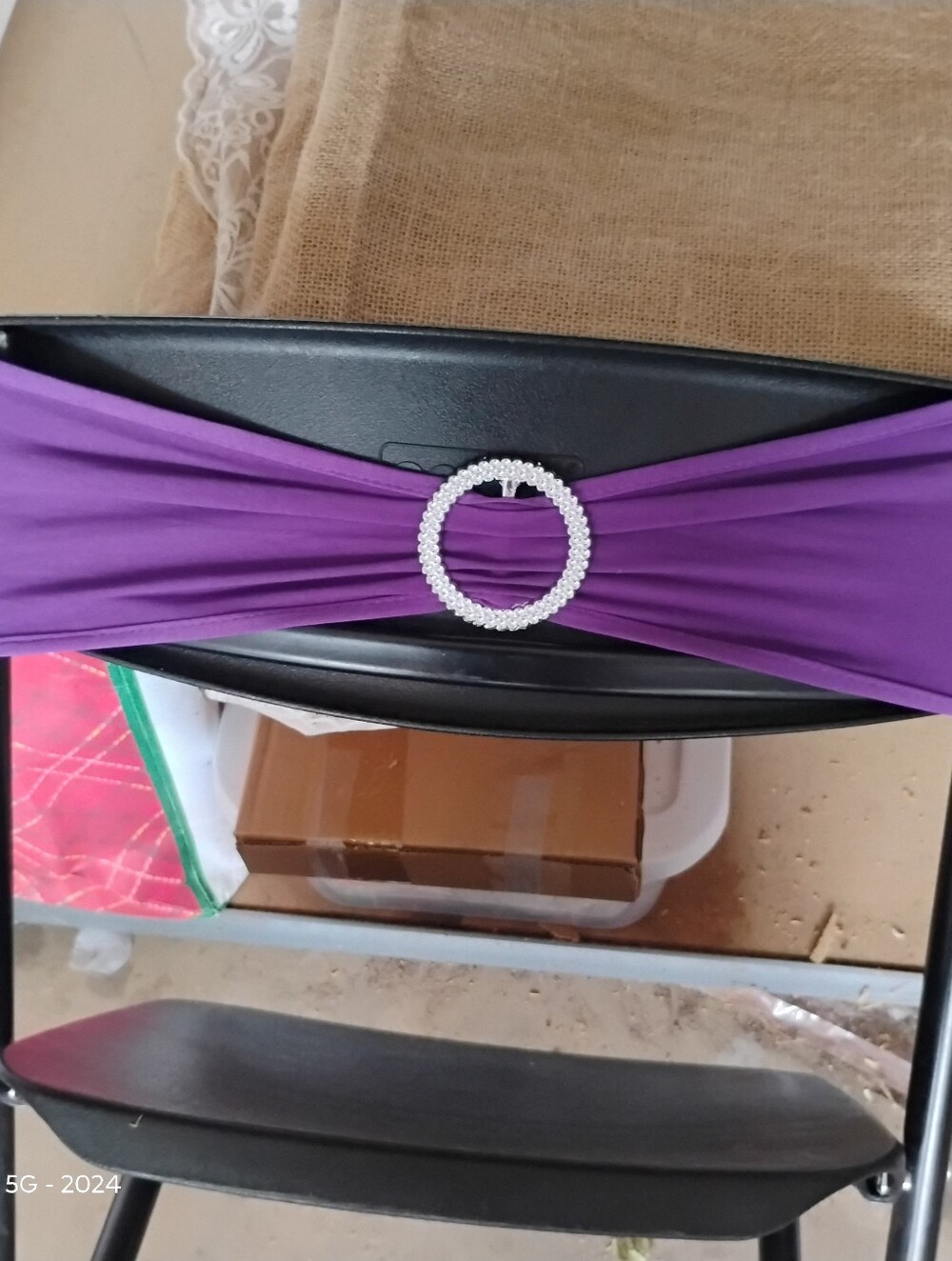 Purple Stretch Chair Back Sashes‎ Set Of 35